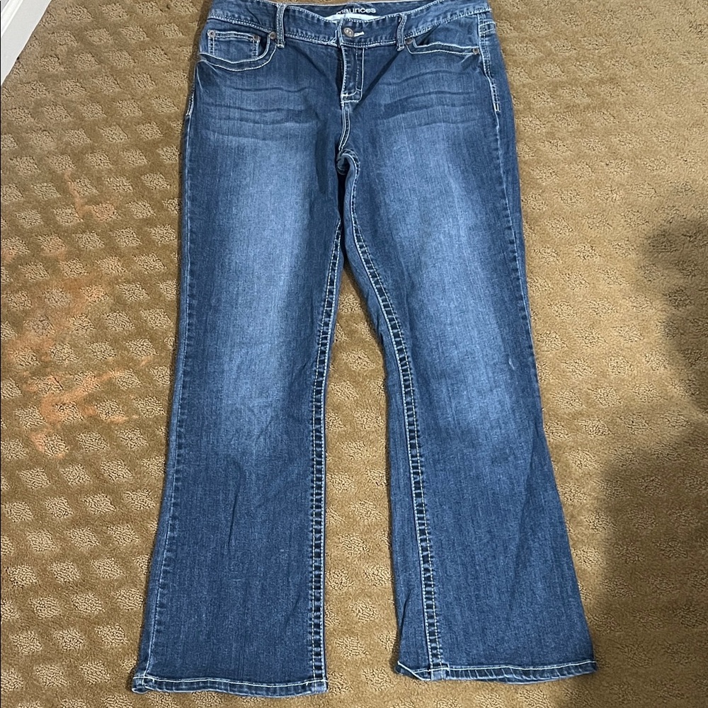 Maurices Dark Blue Flare Jeans